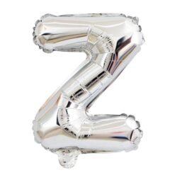 English Alphabet Letters A-Z and Numbers 0-9 in 16 inch SilverFoil Letter Balloons for Party Decoration Select & Make Your Own Custom Phrase Silver Foil Letters (Letter "Z" Silver)