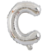 English Alphabet Letters A-Z and Numbers 0-9 in 16 inch SilverFoil Letter Balloons for Party Decoration Select & Make Your Own Custom Phrase Silver Foil Letters (Letter "C" Silver)