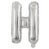 English Alphabet Letters A-Z and Numbers 0-9 in 16 inch SilverFoil Letter Balloons for Party Decoration Select & Make Your Own Custom Phrase Silver Foil Letters (Letter "H" Silver)