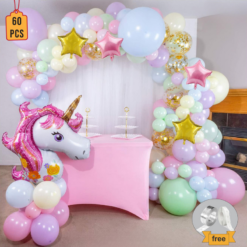 Party Decoration Balloons Unicorn Theme - Pack of 60