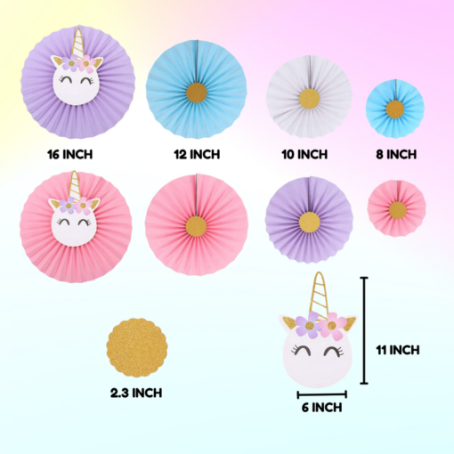 Happy birthdayunicorn foil balloon 75 Pcs Combo for kids bday candy themeas caps , birthday party first 1st , 5th , 10th - Image 3