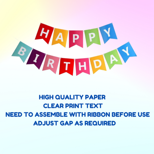 Happy birthday rainbow foil balloon 51 Pcs Combo for kids bday candy themeas caps , birthday party first 1st , 5th , 10th - Image 4