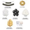 Golden Anniversary Celebration Decorations Set - 40 Pcs Pack - Happy Aninversary Banner, Fairy Light for Decoration Confetti and Foil Balloons for Bedroom Decoration