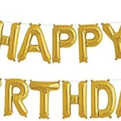 Happy Birthday Foil Balloon Golden Colour 16 Inches Letter