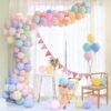 12 Inch Premium Rainbow Pastel Latex Balloons for Birthday Party, Wedding, Engagement , Anniversary, Pastel Baby Shower Decorations Balloon??(Multicolor, Pack of 50)