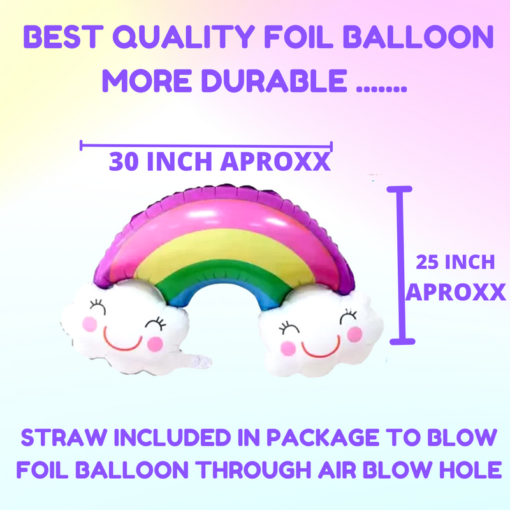 Happy birthday rainbow foil balloon 70 Pcs Combo for kids bday candy theme Party props Led Lightas caps , birthday party first 1st - Image 6