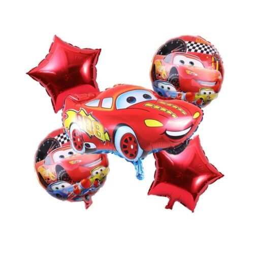 Car Theme 2nd Birthday Decoration for Boys (Pack of 39, Red & Black) - Image 3