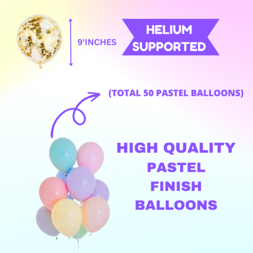 Happy birthdayunicorn foil balloon 75 Pcs Combo for kids bday candy themeas caps , birthday party first 1st , 5th , 10th - Image 7