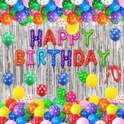 Multicolour Birthday Decoration Happy Birthday Decorations Kit for Boys and Girls