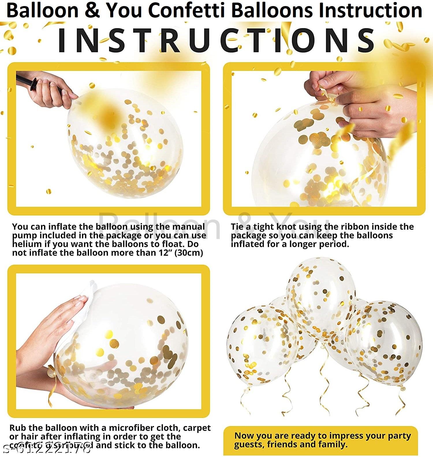 Birthday Decorations, Birthday Ka Saman, Royal Blue Decoration Combo Kit Of 76-Blue Cursive HBD Banner(13)+Foil 18? Golden Moon(1)+Foil Golden 18?Star(1)+Golden Confetti Balloons(3)+Metallic Balloons Blue(20)+White(20)+Golden(18) - Image 3