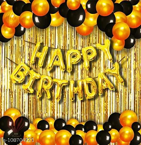 Happy Birthday Golden Foil Letter Balloons(13