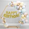 Multicolour Pastel Balloons with Foil Birthday Birthday Decoration Item??(Set of 51)