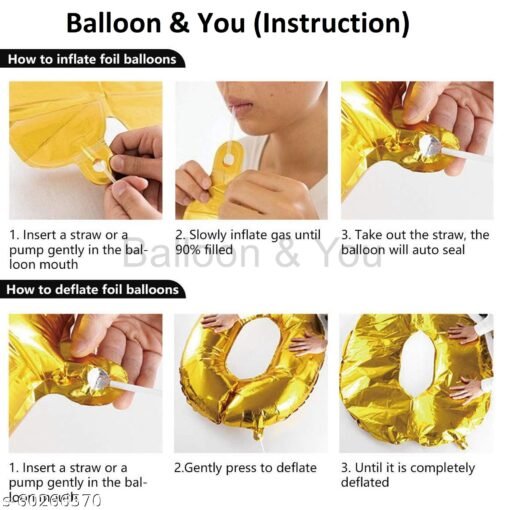 Birthday Decorations, Birthday Ka Saman, Happy Birthday Decoration, Happy Birthday Decorations Combo, Gold White Balloon Garland, Happy Birthday Banner, Gold Latex Confetti Sequin Balloon for Birthday Party - Image 3
