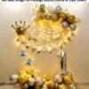Happy Birthday Decoration, Birthday Decorations, Birthday Ka Saman, 1st Birthday Decoration for Baby Boy or Girl Happy Birthday Banner, Crown, Numer 1 Foil, Metallic Balloons Combo 41Pcs for Boys Birthday Party Supplies / Girls Birthday Decoration Items / kids birthday party decoration items