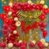 Happy Birthday Gift For Husband Or Wife ? 72Pcs Latest Birthday Decorations for husband , Wife, Boyfriend, Girlfriend- Special Brithday Decorated Items Banner, Balloons Combo- Surprise Gift For Wife