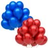 ?Metallic Balloon, Pack Of 200, Blue-Red. Metallic Balloons Pack For Birthday Decoration, Hd Metallic Balloons Decoration For Birthday, Anniversary Party.