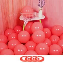 Red Pastel Colored Balloons Birthday / Baby Shower / Party Decoration - Pack Of 100