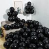 Balloons 200 Pcs 12 Inch Black Metallic Chrome Helium Shiny Latex Thicken Balloon Perfect Decoration For Wedding Birthday Baby Shower Graduation Christmas Carnival