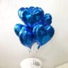 ?Blue Heart Shape Foil Balloon 18" Inch (5 Pcs Set) For Engagement, Wedding And Valentines Day Or Birthday Party Celebration Decoration Supplies For Your Loved Ones