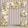  Balloons for Birthday Decoration - Pack of 50 Golden/Silver/White Balloons