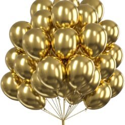 Golden Chrome Large Balloon For Birthday/Anniversay Decoration | Pack Of 100
