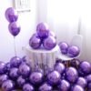 Metallic Balloons For Theme Party, Birthday Decoration Items And Props For Boys And Girls (Pack Of 200, Purple)