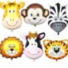 Jungle Theme Animal Balloon  Pack of 6