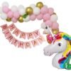 42” Big Size Unicorn Theme Birthday Decorations Items Combo (Pack of 50) (Unicorn Theme) | Unicorn Birthday Decorations for Girls| Unicorn Balloon Set for Girls Kids Baby