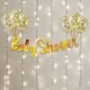  Baby Shower Decoration Combo Kit with Fairy Led Light Set 10Pcs for Party Decoration