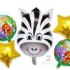Animal jungle theme Party– Combo Pack of 5 Animal jungle theme Foil Balloons set |- theme decoration items