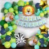 Jungle Theme Birthday Decoration - 64Pcs Animal Theme Birthday Party Decorations | Animal Balloons for Birthday Party | Jungle Safari Theme Birthday Decoration