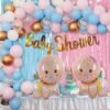  Baby Shower Balloons Banner Backdrop Curtain Decoration Set of 95 Pcs
