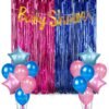  Baby Shower Combo Decorations Set-17Pcs Baby Shower Foil Banner, Latex, Star Foil Balloon with Foil Curtain for Maternity, Pregnancy Photoshoot Material Items Supplies ( Multicolor)