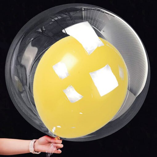 Transparent Bobo Balloons Combo for Birthday/Wedding,/Anniversary/Indoor Outdoor/yellow latex Balloon Decoration,Family Reunion/Party Supplies Items (Pack of 21pcs) - Image 5