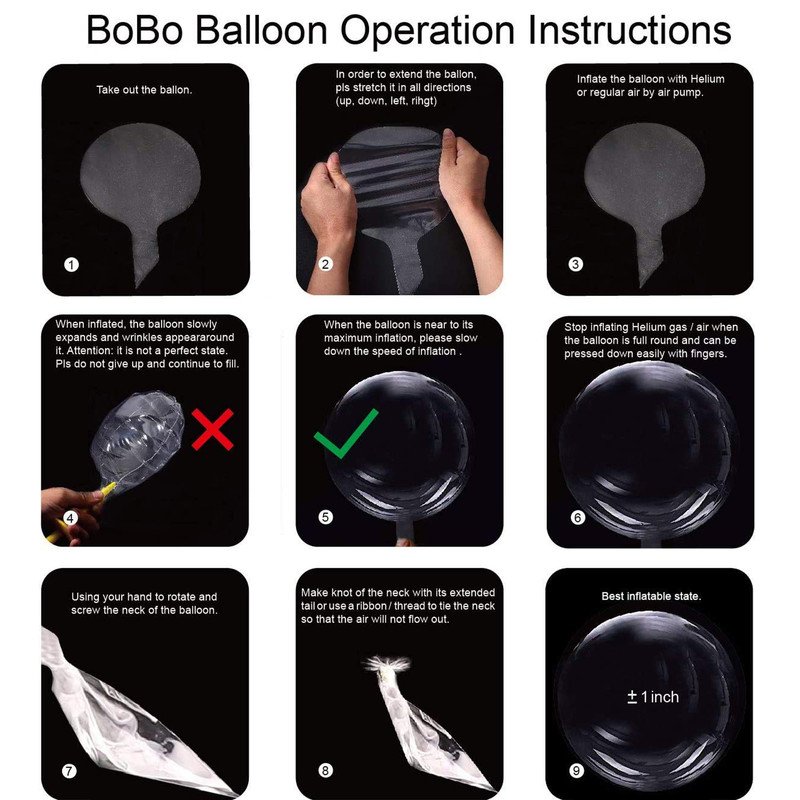 Transparent Bobo Balloons with latex Metalic Red Balloon With pump Combo for Birthday/Wedding/Anniversary/Indoor Outdoor Decoration,Family Reunion/Party Supplies/Items (Pack of 21pcs) - Image 2