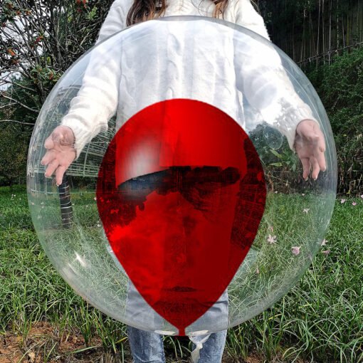 Transparent Bobo Balloons with latex Metalic Red Balloon With pump Combo for Birthday/Wedding/Anniversary/Indoor Outdoor Decoration,Family Reunion/Party Supplies/Items (Pack of 11pcs) - Image 5