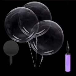Transparent Bobo balloon With Pump Balloons for Birthday/Wedding,/ Anniversary, Indoor Outdoor/Decoration,Family Reunion/Party Props (Pack of 41)