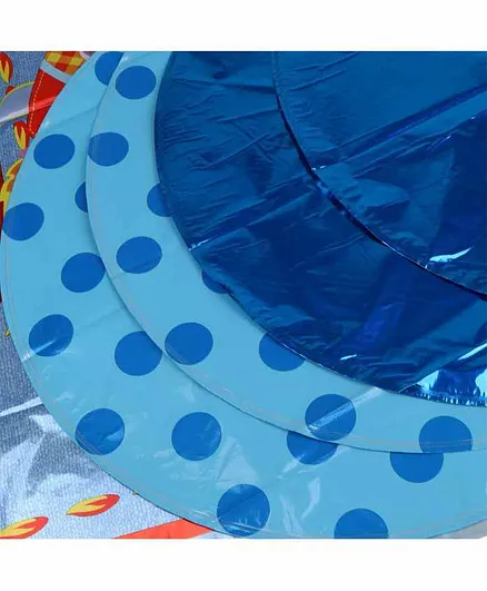 Birthday Boy Polka Foil Balloons Blue - Pack of 5 - Image 3