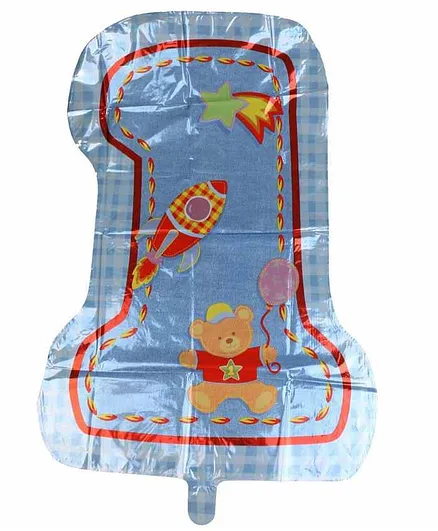 Birthday Boy Polka Foil Balloons Blue - Pack of 5 - Image 4