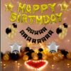  Foil 57 Pcs Gold Happy Birthday Balloons Led Combo Set For Birthday Decoration Party Supplies With Fairy Led Lights
