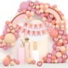 Birthday Decoration Items - 53Pcs Pink Birthday Decoration Kit | Birthday Decoration Items For Girl | Balloon Decoration For Birthday | Happy Birthday Banner | Rose Gold Chrome Balloons