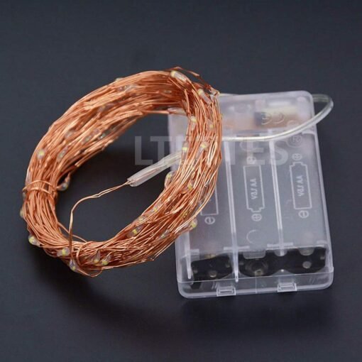  String Light Battery Powered Decorative Copper Wire LED Warm White Fairy Light for Outdoor/Indoor Wedding Christmas Festive Decoration (5 Meter) - Image 2