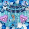 Theme Birthday Decoration for Girls - 38 Pcs Princess Elsa Birthday Party Decorations for Girls