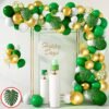 Green Golden Balloons Garland Arch Kit- 47Pcs Green And Golden Balloons For Decoration Kit/Artificial Leaf For Decoration/Green And Golden Balloons For Birthday Party/ Hawaiian Theme Party Decorations/ Birthday Backdrop For Decoration For Boys