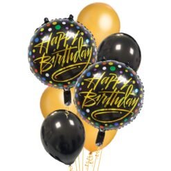 Happy Birthday Foil Balloon Party Decoration Combo For Adult, Friends, Husband, Boy friend, Wife (Multicolour) - 7 Pcs