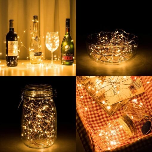  String Light Battery Powered Decorative Copper Wire LED Warm White Fairy Light for Outdoor/Indoor Wedding Christmas Festive Decoration (5 Meter) - Image 3
