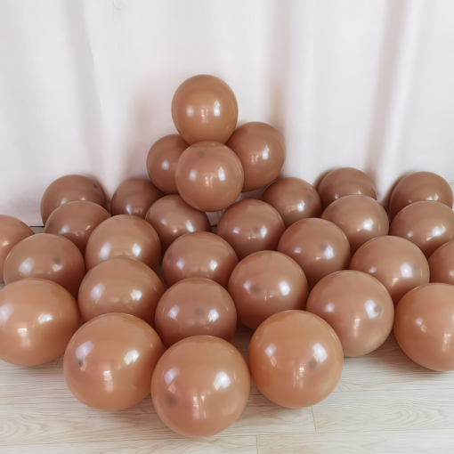 Brown Vibrant party balloons for decoration Brown  Pack of -100 - Image 2