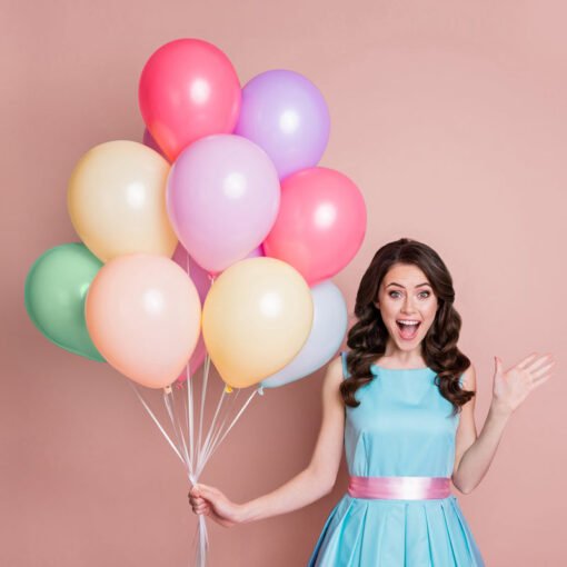 60 Pastel Rainbow Balloons for Decoration  Pastel Rainbow Pack of -60 - Image 5