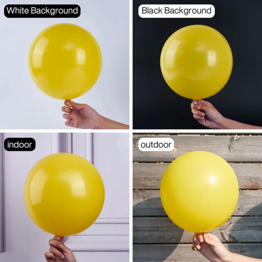Yellow Metallic balloons for Party decoration-100pcs Yellow Pack of -100 - Image 3
