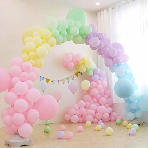 60 Pastel Rainbow Balloons for Decoration  Pastel Rainbow Pack of -60 - Image 3